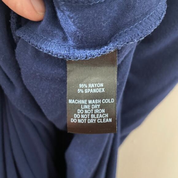 LuLu's Shield and Sword Navy Sleeveless Maxi Kangaroo Pocket Large USA Made - Picture 8 of 11